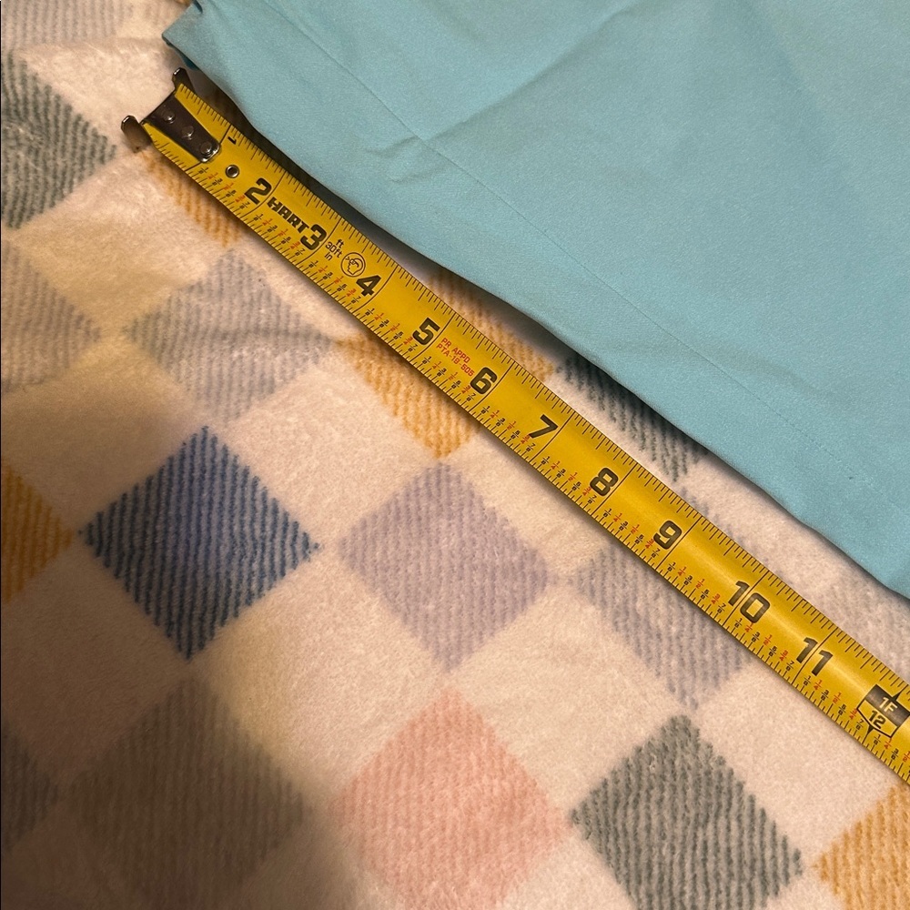 NWT Chico's Brigitte Slim Leg Aqua Trousers with Embroidered Detail Chicos sz 1 - Picture 8 of 10